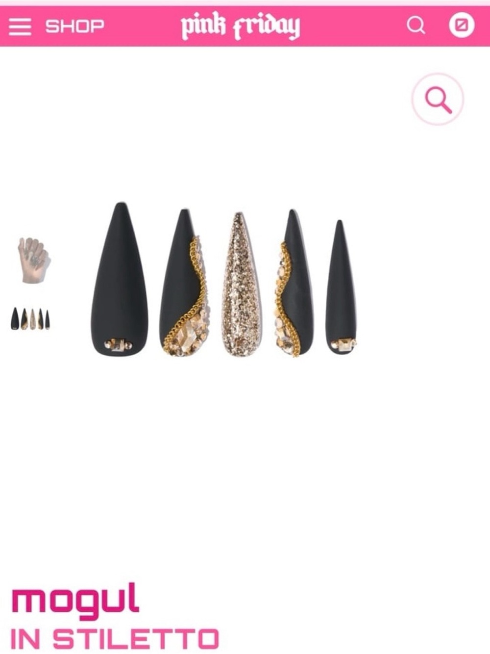 Pink Friday Nails Mogul in Stiletto XL
